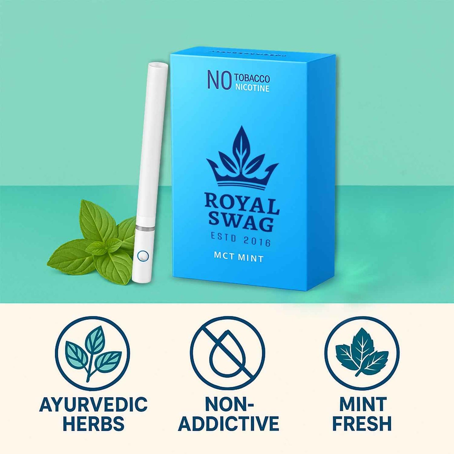 Ayurvedic Herbal Frutta + Mint Flavor Cigarettes (20 + 20 Sticks)