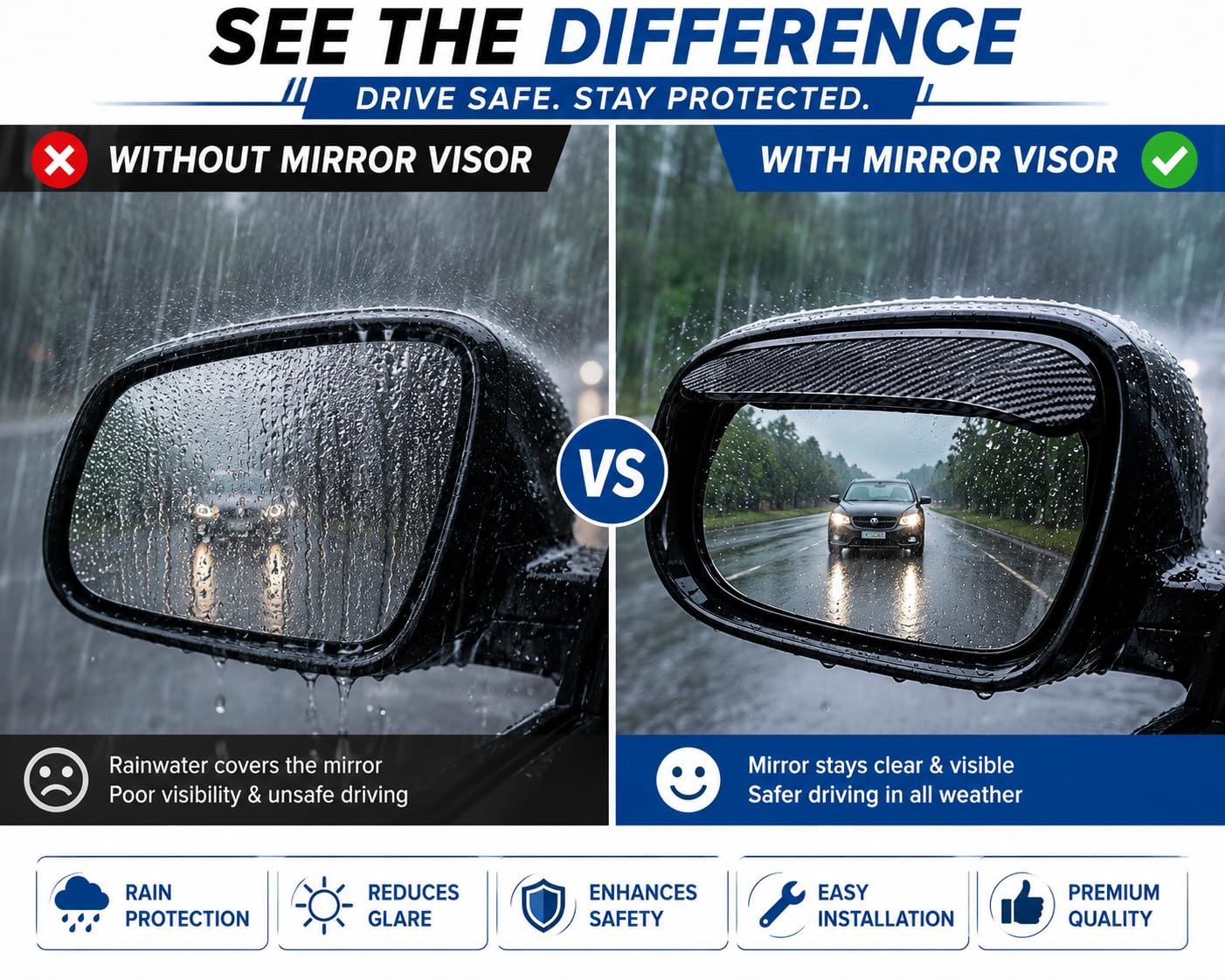 HD Wide-Angle Blind Spot Mirror
