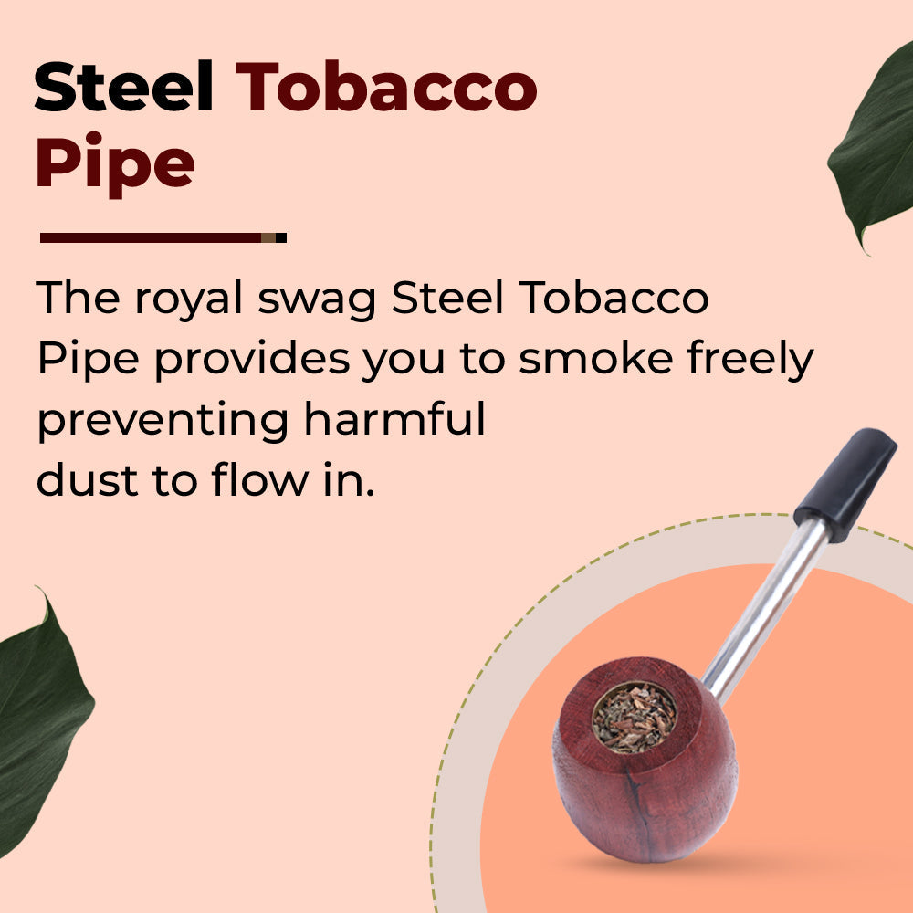 Wooden Steel Pipe Durable Handmade Classic Retro Sailor Pipe | Made In India